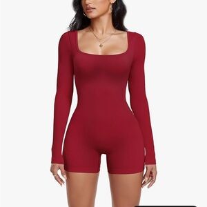 Long Sleeve Ribbed Jumpsuit Romper